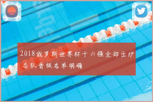 2018俄罗斯世界杯十六强全部出炉 各队晋级名单明确